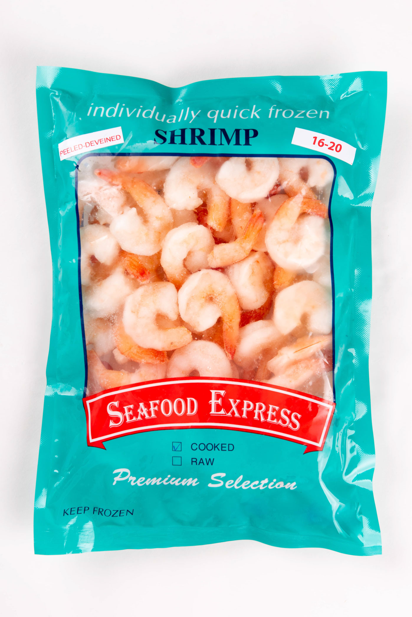 جمبري مقشر ومطبوخ بكميات كبيرة 16-20 1 كغم