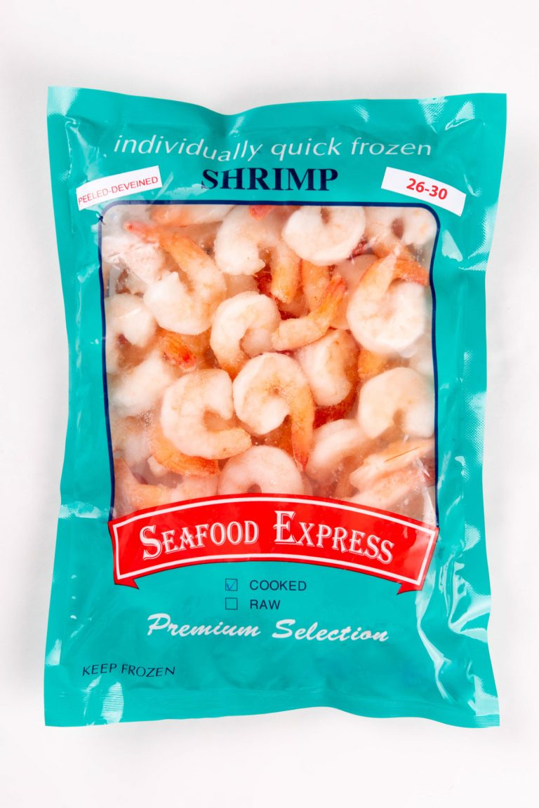 جمبري مقشر ومطبوخ بكميات كبيرة 26-30 1 كغم