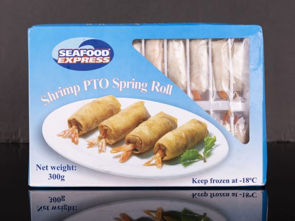 سبرينج رول روبيان وخضار مغطى بورق الأرز