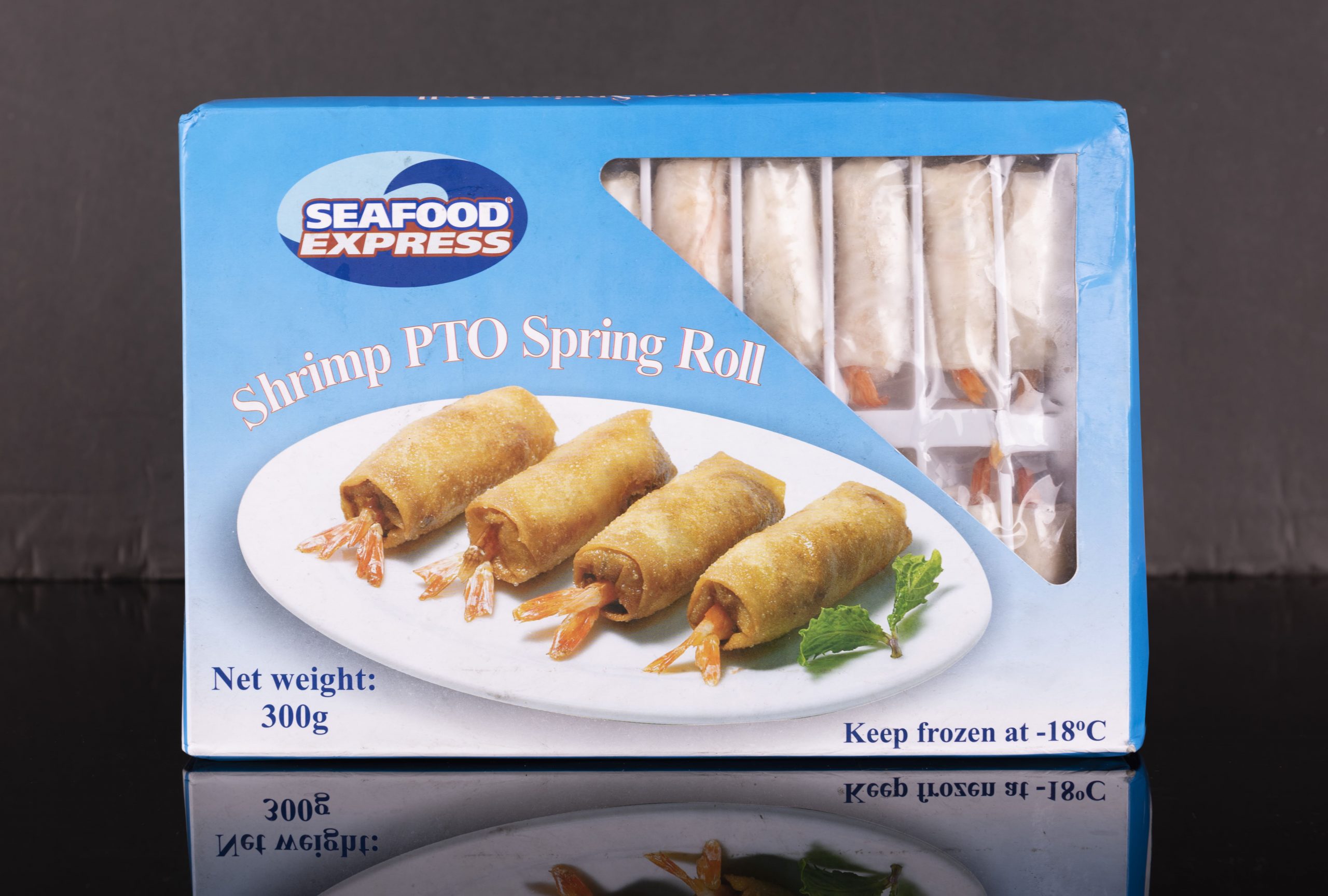 سبرينج رول روبيان وخضار مغطى بورق الأرز